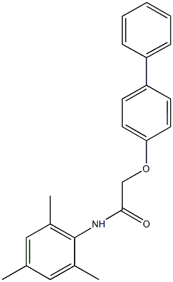 2-([1,1'-biphenyl]-4-yloxy)-N-mesitylacetamide Struktur