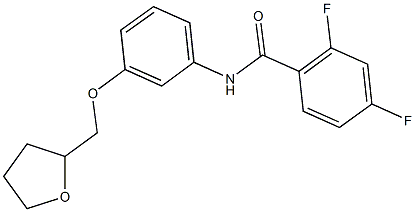 2,4-difluoro-N-[3-(tetrahydro-2-furanylmethoxy)phenyl]benzamide Struktur