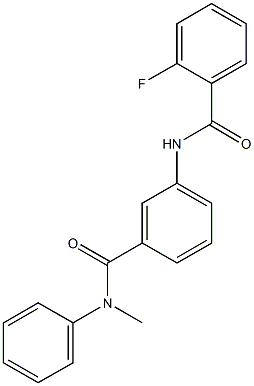 2-fluoro-N-{3-[(methylanilino)carbonyl]phenyl}benzamide Struktur