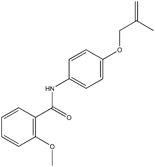 2-methoxy-N-{4-[(2-methyl-2-propenyl)oxy]phenyl}benzamide Struktur