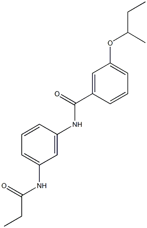 3-(sec-butoxy)-N-[3-(propionylamino)phenyl]benzamide Struktur