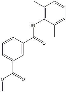 methyl 3-[(2,6-dimethylanilino)carbonyl]benzoate Struktur