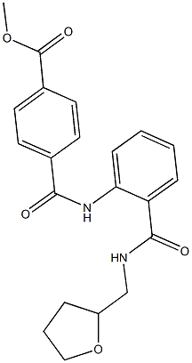 methyl 4-[(2-{[(tetrahydro-2-furanylmethyl)amino]carbonyl}anilino)carbonyl]benzoate Struktur