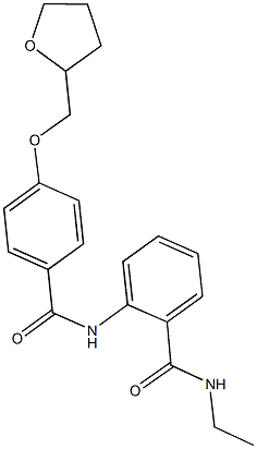 N-ethyl-2-{[4-(tetrahydro-2-furanylmethoxy)benzoyl]amino}benzamide Struktur