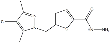 5-[(4-CHLORO-3,5-DIMETHYL-1H-PYRAZOL-1-YL)METHYL]-2-FUROHYDRAZIDE Struktur