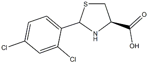 2-(2,4-dichlorophenyl)-1,3-thiazolidine-4-carboxylic acid Struktur