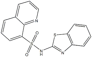 N-(1,3-benzothiazol-2-yl)-8-quinolinesulfonamide Struktur