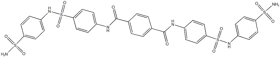 N~1~,N~4~-bis(4-{[4-(aminosulfonyl)anilino]sulfonyl}phenyl)terephthalamide Struktur