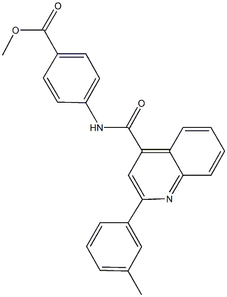 methyl 4-({[2-(3-methylphenyl)-4-quinolinyl]carbonyl}amino)benzoate Struktur