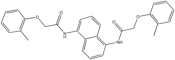 2-(2-methylphenoxy)-N-(5-{[(2-methylphenoxy)acetyl]amino}-1-naphthyl)acetamide Struktur