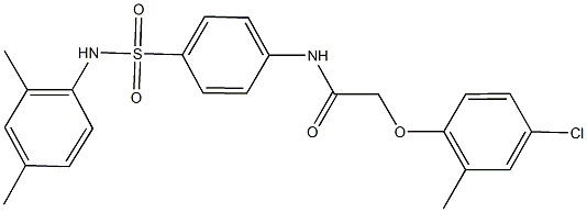 2-(4-chloro-2-methylphenoxy)-N-{4-[(2,4-dimethylanilino)sulfonyl]phenyl}acetamide Struktur