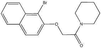 1-bromo-2-naphthyl 2-oxo-2-(1-piperidinyl)ethyl ether Struktur