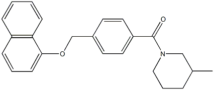 3-methyl-1-{4-[(1-naphthyloxy)methyl]benzoyl}piperidine Struktur