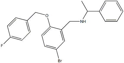 N-{5-bromo-2-[(4-fluorobenzyl)oxy]benzyl}-N-(1-phenylethyl)amine Struktur