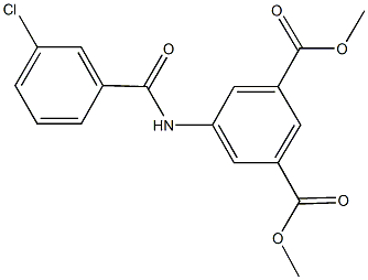 dimethyl 5-[(3-chlorobenzoyl)amino]isophthalate Struktur