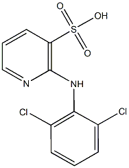 2-(2,6-dichloroanilino)-3-pyridinesulfonic acid Struktur