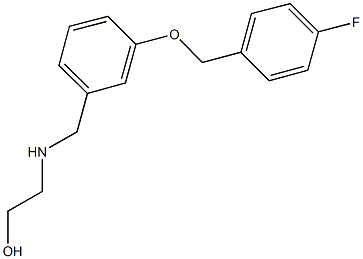 2-({3-[(4-fluorobenzyl)oxy]benzyl}amino)ethanol Struktur