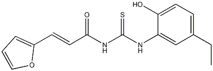 N-(5-ethyl-2-hydroxyphenyl)-N'-[3-(2-furyl)acryloyl]thiourea Struktur