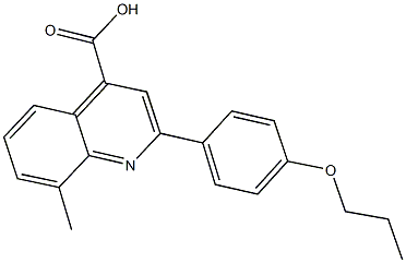 8-methyl-2-(4-propoxyphenyl)-4-quinolinecarboxylic acid Struktur