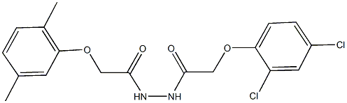 N'-[(2,4-dichlorophenoxy)acetyl]-2-(2,5-dimethylphenoxy)acetohydrazide Struktur