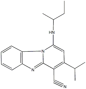 1-(sec-butylamino)-3-isopropylpyrido[1,2-a]benzimidazole-4-carbonitrile Struktur