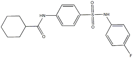 N-{4-[(4-fluoroanilino)sulfonyl]phenyl}cyclohexanecarboxamide Struktur