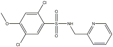 2,5-dichloro-4-methoxy-N-(2-pyridinylmethyl)benzenesulfonamide Struktur