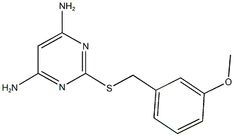 2-({[3-(methyloxy)phenyl]methyl}sulfanyl)pyrimidine-4,6-diamine Struktur