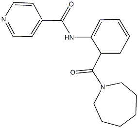 N-[2-(1-azepanylcarbonyl)phenyl]isonicotinamide Struktur