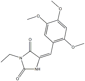 3-ethyl-5-(2,4,5-trimethoxybenzylidene)-2,4-imidazolidinedione Struktur