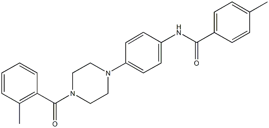 4-methyl-N-{4-[4-(2-methylbenzoyl)-1-piperazinyl]phenyl}benzamide Struktur