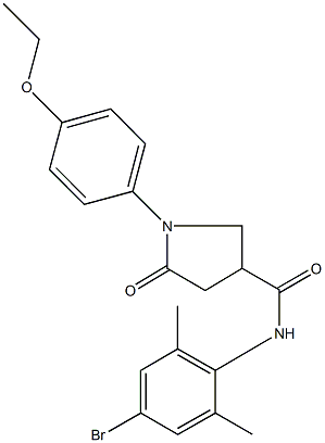 N-(4-bromo-2,6-dimethylphenyl)-1-(4-ethoxyphenyl)-5-oxo-3-pyrrolidinecarboxamide Struktur