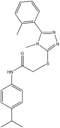 N-(4-isopropylphenyl)-2-{[4-methyl-5-(2-methylphenyl)-4H-1,2,4-triazol-3-yl]sulfanyl}acetamide Struktur