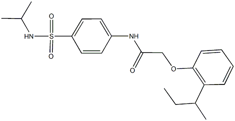 2-(2-sec-butylphenoxy)-N-{4-[(isopropylamino)sulfonyl]phenyl}acetamide Struktur