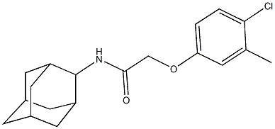 N-(2-adamantyl)-2-(4-chloro-3-methylphenoxy)acetamide Struktur