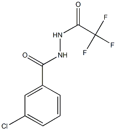 N'-(3-chlorobenzoyl)-2,2,2-trifluoroacetohydrazide Struktur