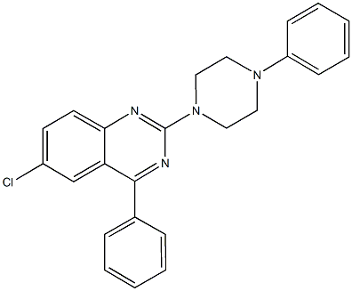 6-chloro-4-phenyl-2-(4-phenyl-1-piperazinyl)quinazoline Struktur