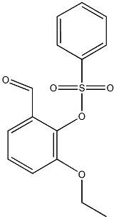 2-ethoxy-6-formylphenyl benzenesulfonate Struktur