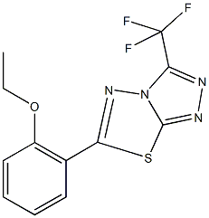 ethyl 2-[3-(trifluoromethyl)[1,2,4]triazolo[3,4-b][1,3,4]thiadiazol-6-yl]phenyl ether Struktur