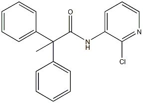 N-(2-chloro-3-pyridinyl)-2,2-diphenylpropanamide Struktur