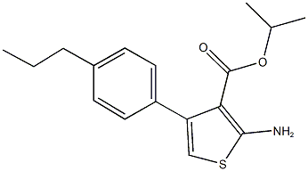 isopropyl 2-amino-4-(4-propylphenyl)-3-thiophenecarboxylate Struktur