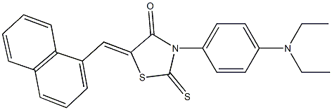 3-[4-(diethylamino)phenyl]-5-(1-naphthylmethylene)-2-thioxo-1,3-thiazolidin-4-one Struktur