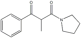 2-methyl-3-oxo-1-phenyl-3-(1-pyrrolidinyl)-1-propanone Struktur