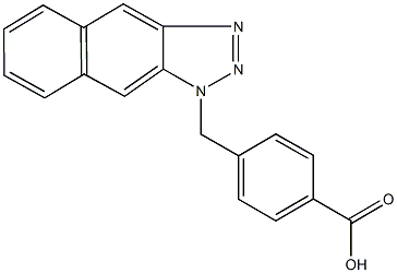 4-(1H-naphtho[2,3-d][1,2,3]triazol-1-ylmethyl)benzoic acid Struktur