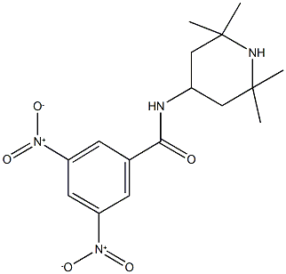 3,5-bisnitro-N-(2,2,6,6-tetramethyl-4-piperidinyl)benzamide Struktur