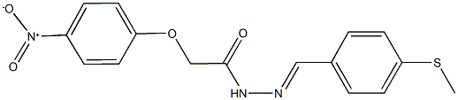 2-{4-nitrophenoxy}-N'-[4-(methylsulfanyl)benzylidene]acetohydrazide Struktur