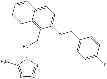 N-(5-amino-1H-tetraazol-1-yl)-N-({2-[(4-fluorobenzyl)oxy]-1-naphthyl}methyl)amine Struktur