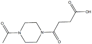 4-(4-acetyl-1-piperazinyl)-4-oxobutanoic acid Struktur