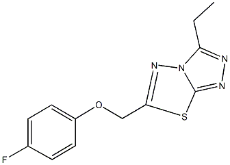 (3-ethyl[1,2,4]triazolo[3,4-b][1,3,4]thiadiazol-6-yl)methyl 4-fluorophenyl ether Struktur