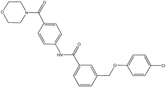 3-[(4-chlorophenoxy)methyl]-N-[4-(4-morpholinylcarbonyl)phenyl]benzamide Struktur